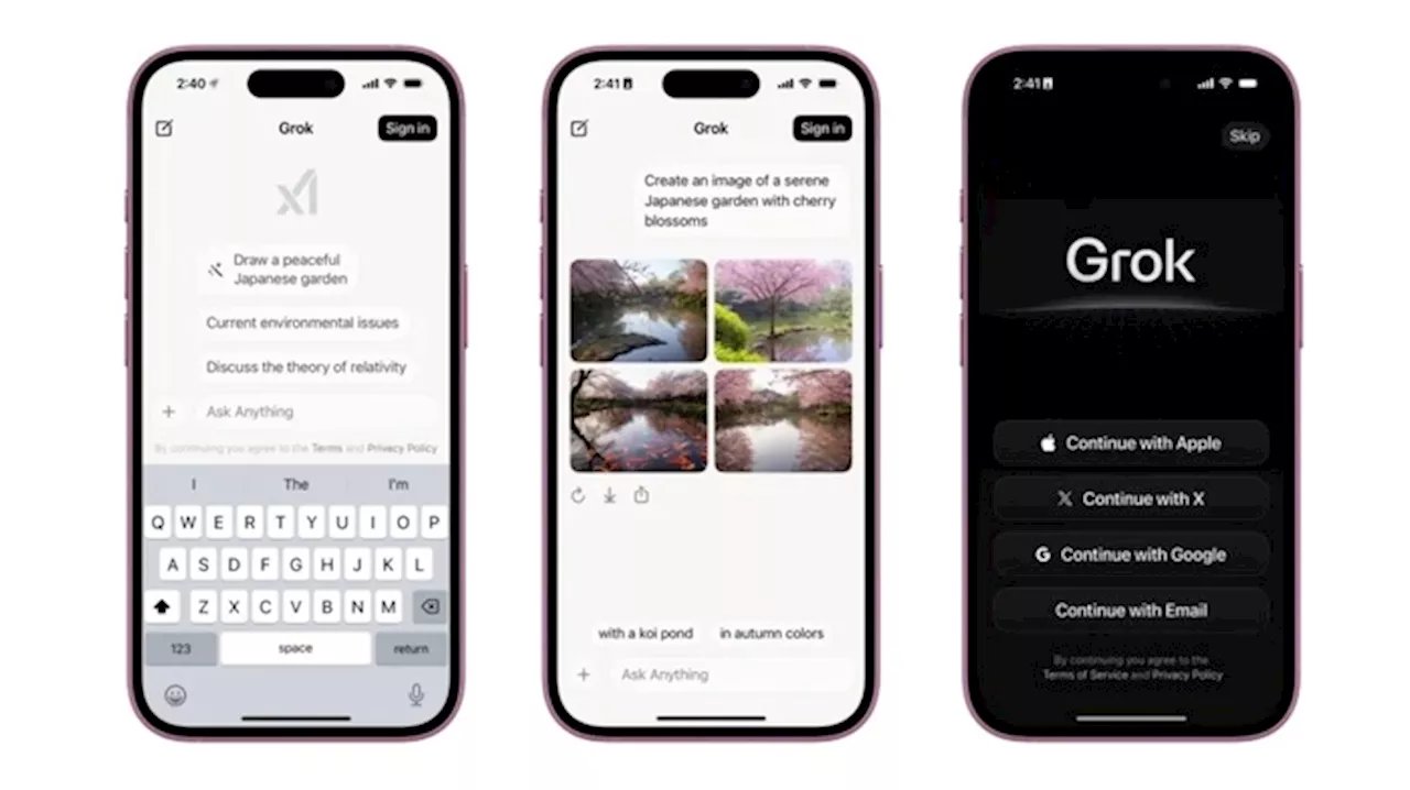 Grok sfida ChatGpt, l'IA di X diventa un'app indipendente