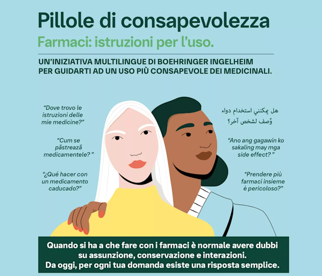 'Pillole di consapevolezza', al via una campagna sull'uso corretto dei farmaci