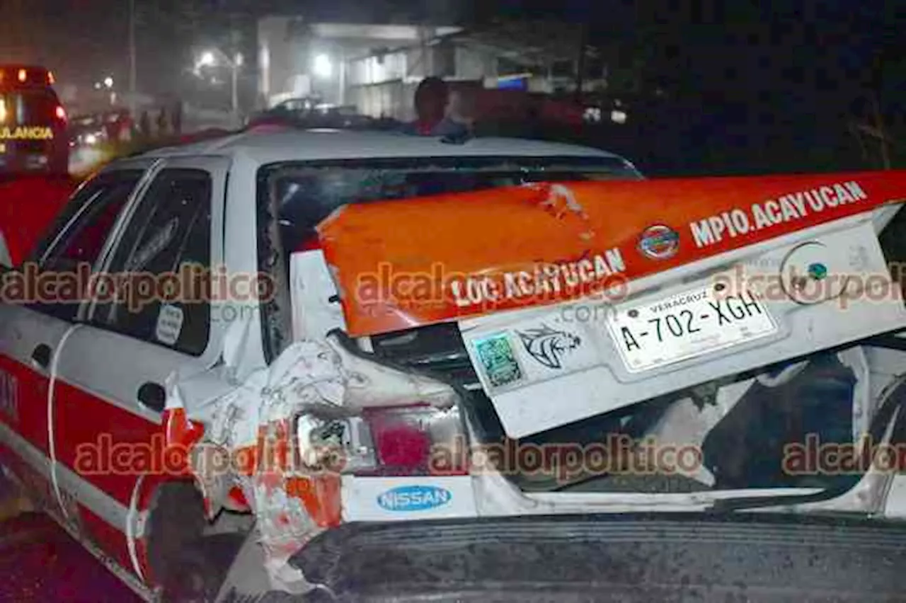 Accidente en la carretera federal 185 Transístmica deja un herido y crisis nerviosas