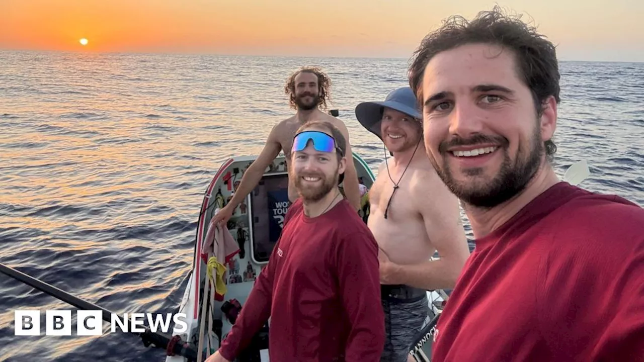 Devon rowing teams battle flying fish in Atlantic crossing