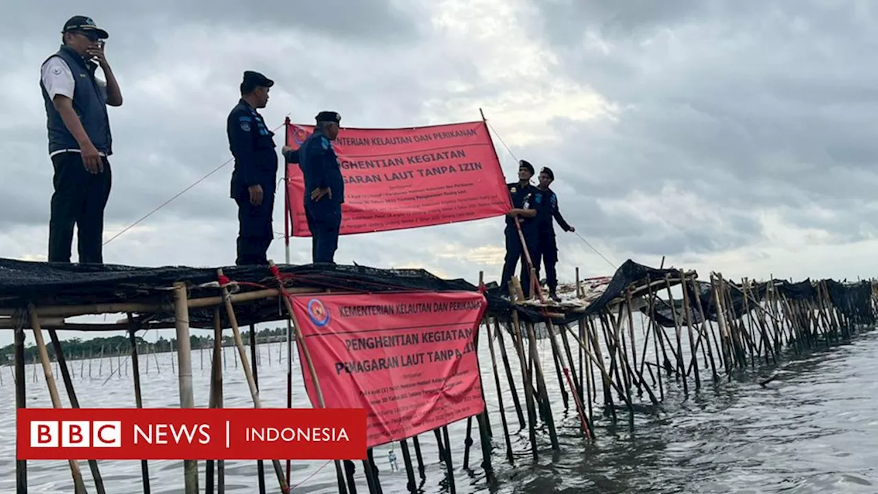 Pagar laut 'misterius' sepanjang 30 kilometer di pesisir Tangerang, apakah kelanjutan proyek reklamasi di Jakarta?