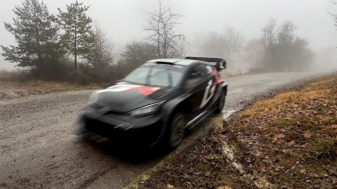 Rallye Monte-Carlo: le pilote gallois Elfyn Evans en essai au col de Faye