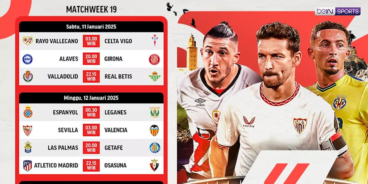 Jadwal Live Streaming La Liga 2024/25 Matchweek ke 19 di Vidio