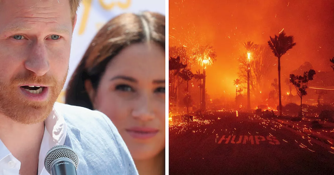 Prince Harry And Meghan Markle Issue Urgent Plea As California Wildfires Rage Through Hollywood