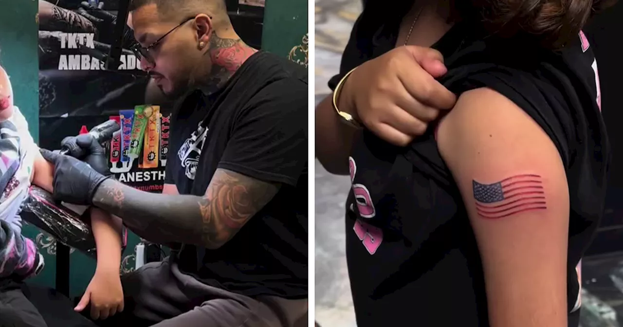 Tattoo Artist Receives Backlash For Tattooing An American Flag On A 9-Year-Old