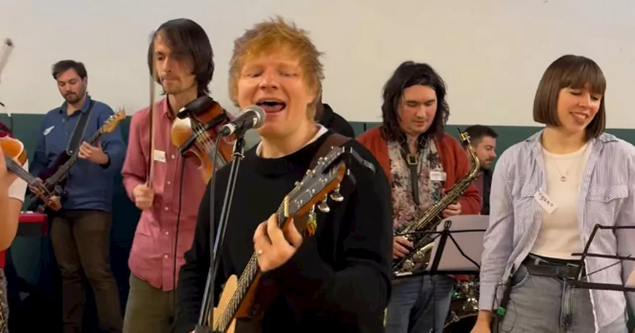 Ed Sheeran Surprises Children at Scottish Community Center