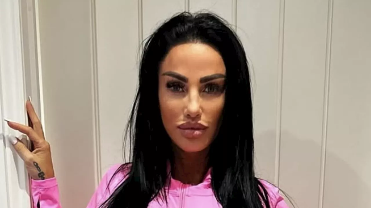 Katie Price continues to spark concern with her noticeably slimmer frame after new gym regime as...