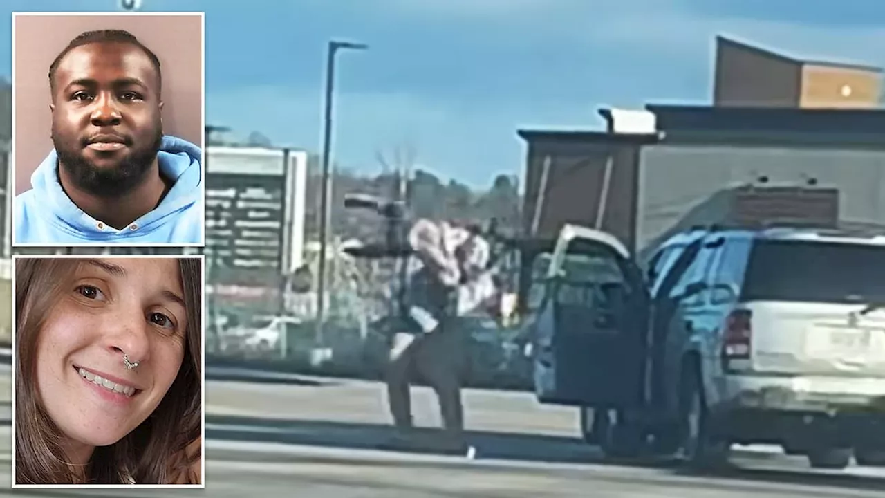 Horrific moment hulking driver BODYSLAMS single mother to the ground for unthinkably small reason