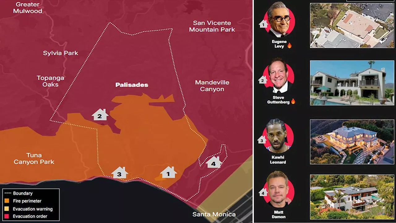 The celebrity homes destroyed in LA fires mapped: As thousands lose their properties use our...