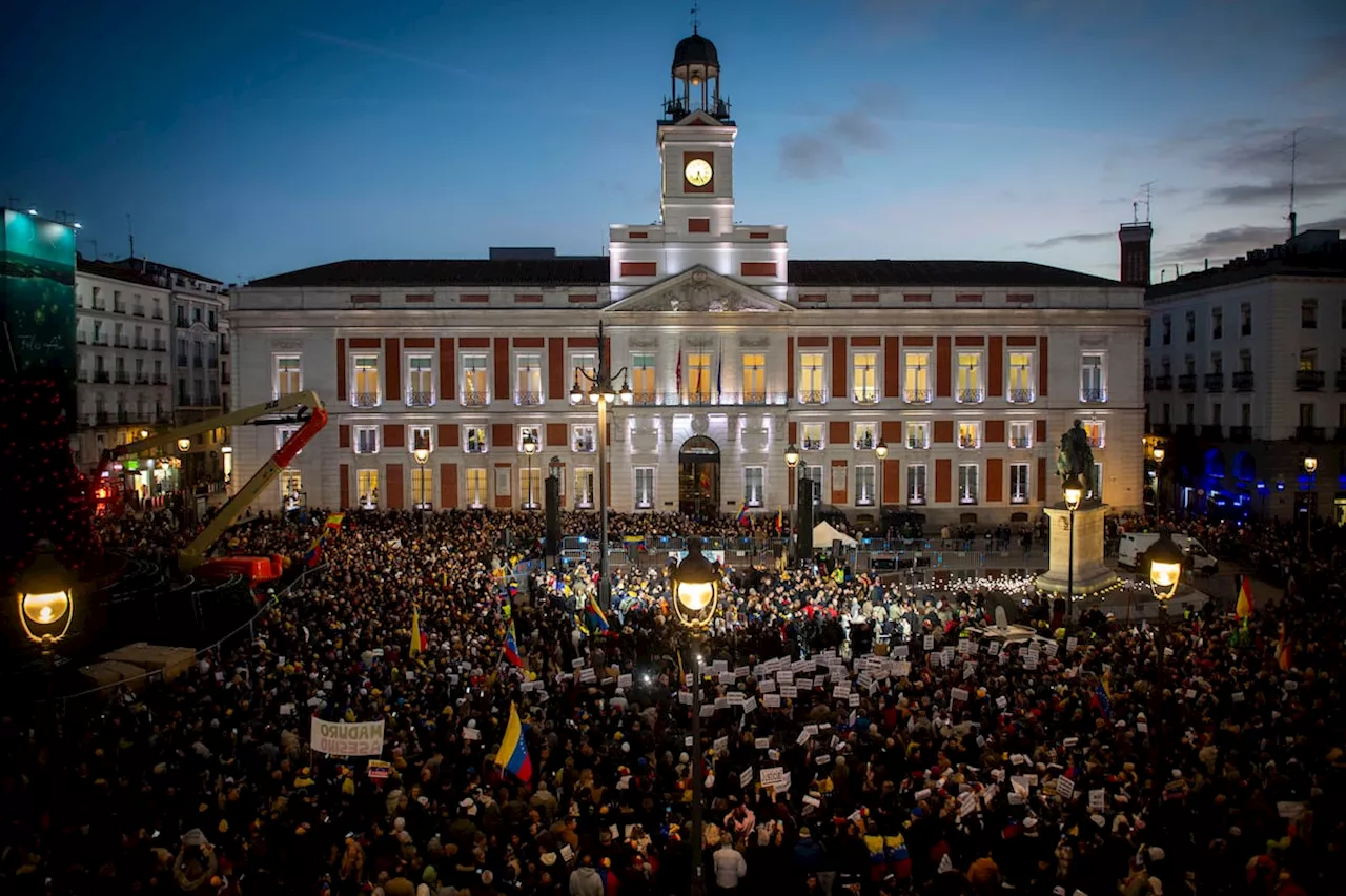 Miles de venezolanos protestan en España contra Maduro