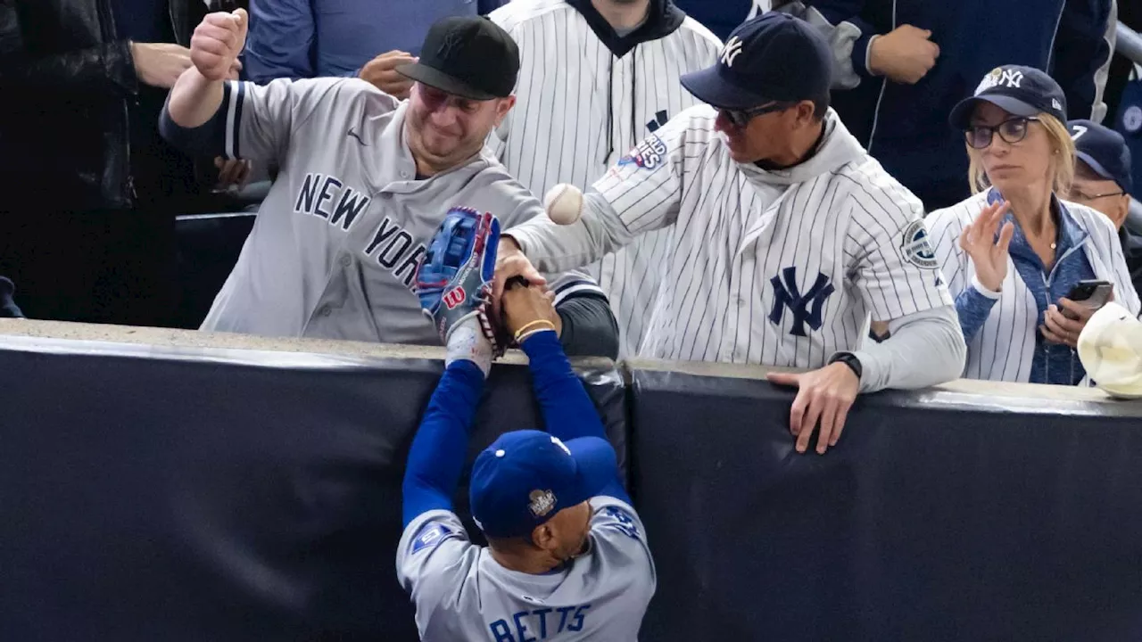 MLB bans two Yankees fans who interfered with Dodgers' Betts