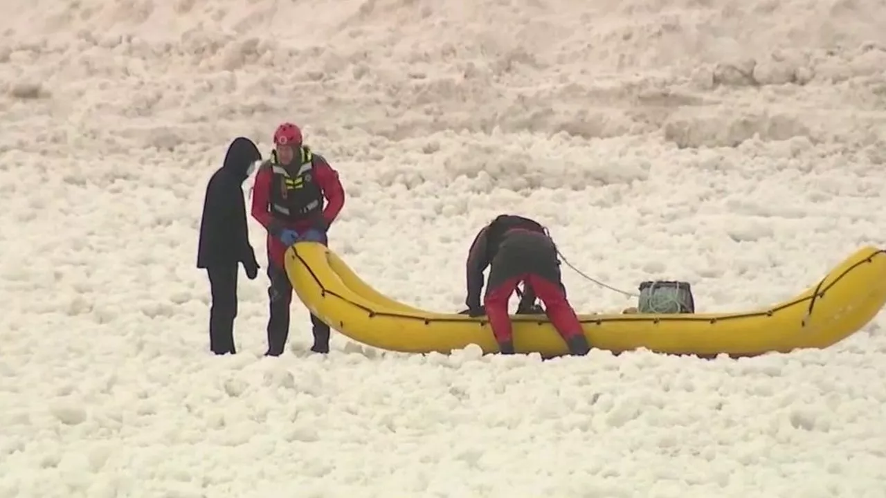 Lake Michigan Ice Shelves Attract Attention, But Experts Warn of Dangers