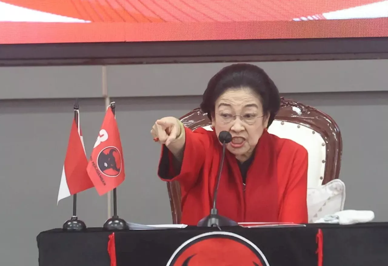 Megawati Soekarnoputri Sampaikan Pidato Politik di HUT ke-52 PDI-P