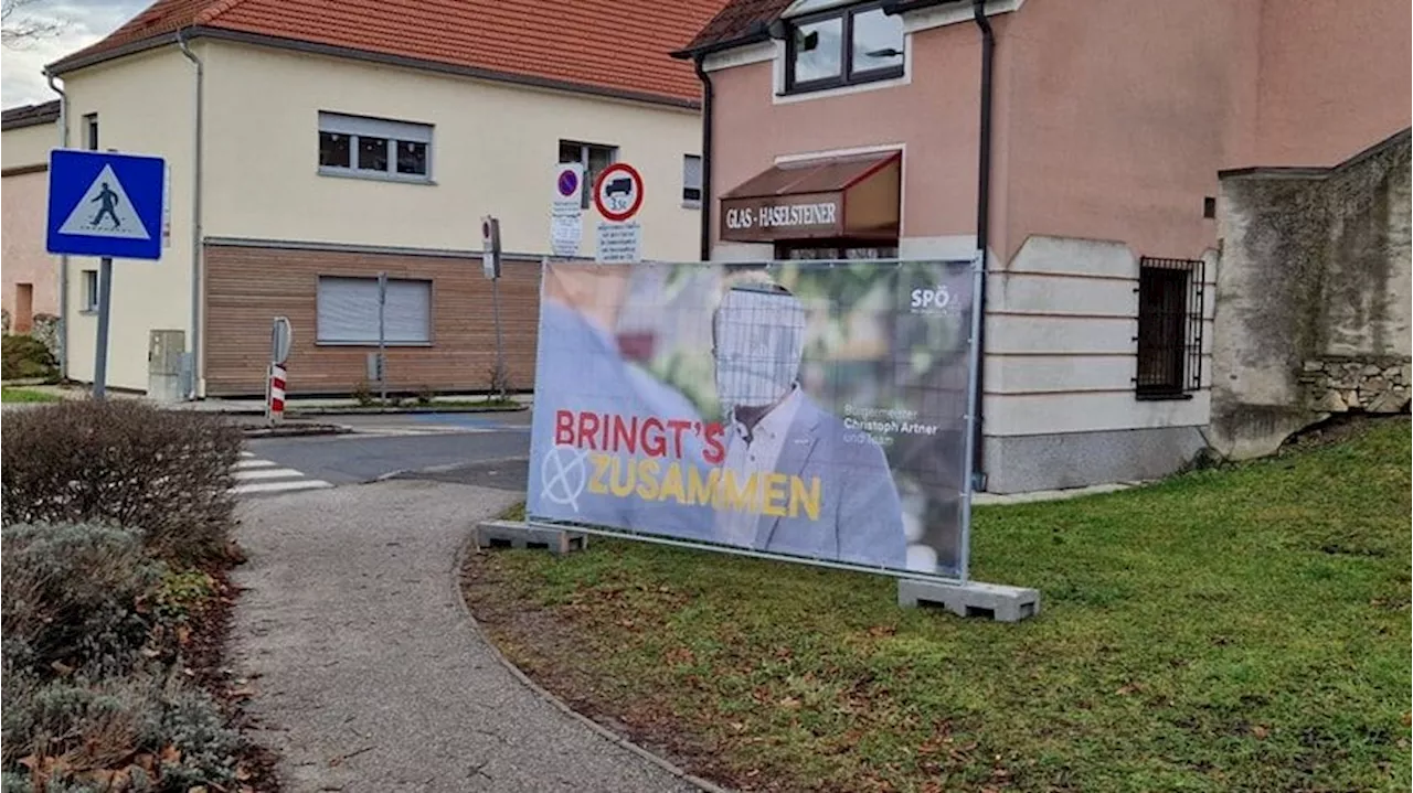 Wahlkampf-Vandalismus: Plakate beschmiert und Bürgermeister angegriffen