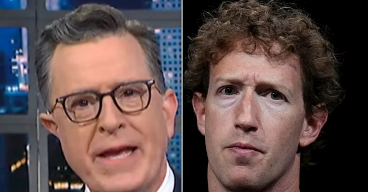 Stephen Colbert Has A Brutal Community Note For Mark Zuckerberg's Meta Changes