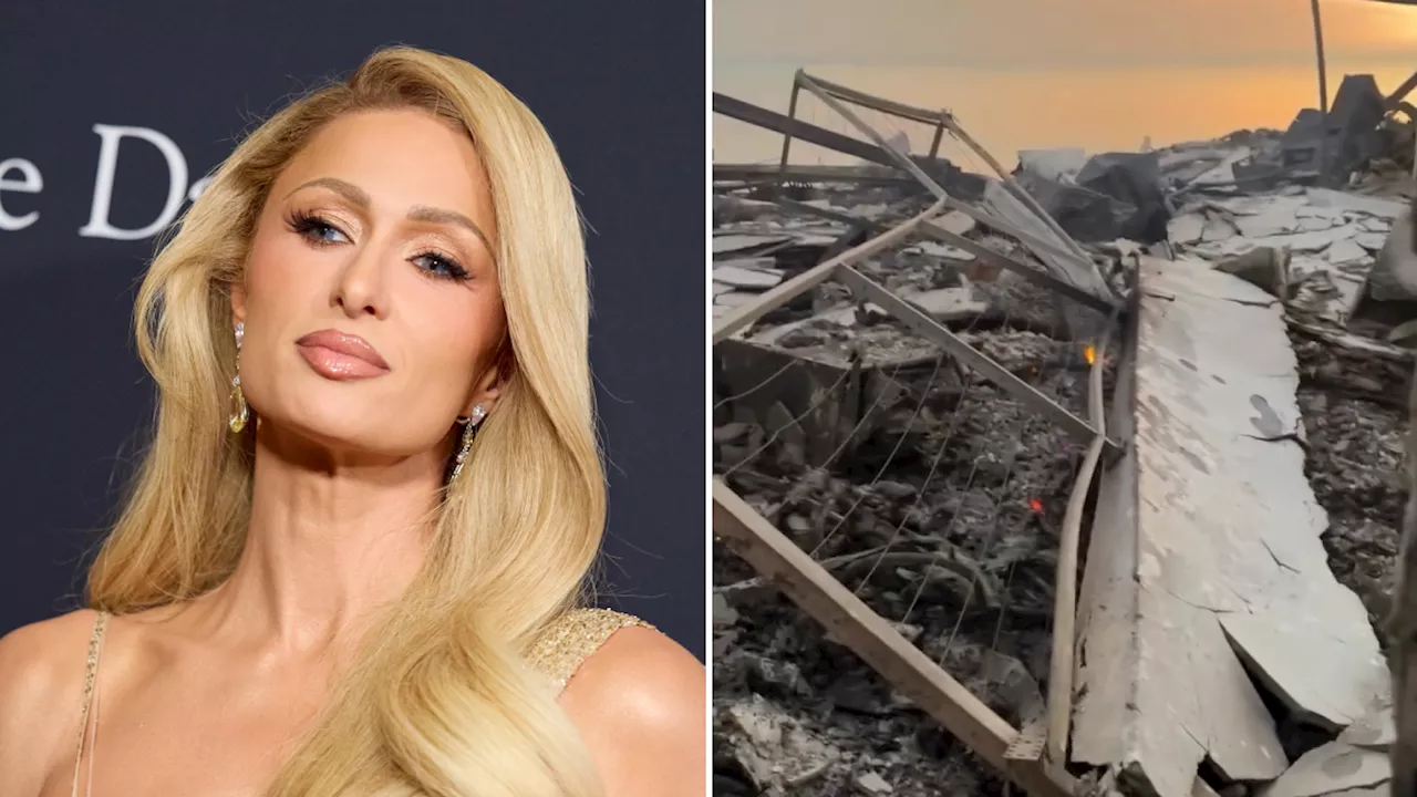 Paris Hilton tra le macerie della villa distrutta dagli incendi a Los Angeles: «Dolore indescrivibile»