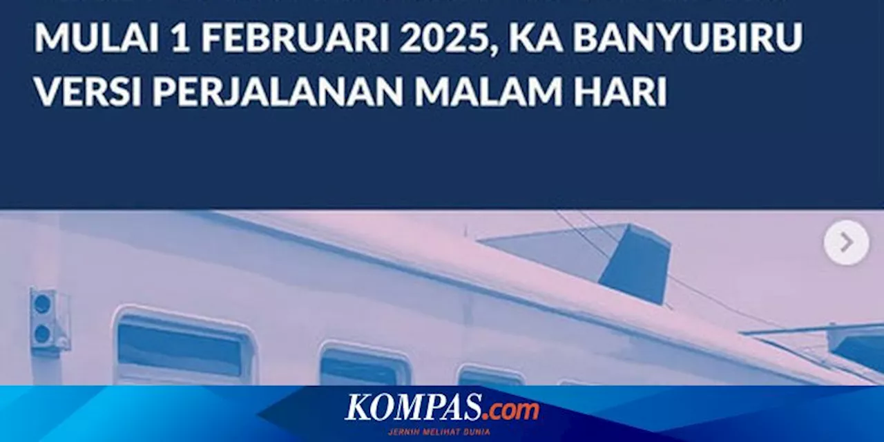 KAI Hadirkan KA Banyubiru Ekspres per 1 Februari 2025, Rute Solo Balapan-Semarang Tawang PP