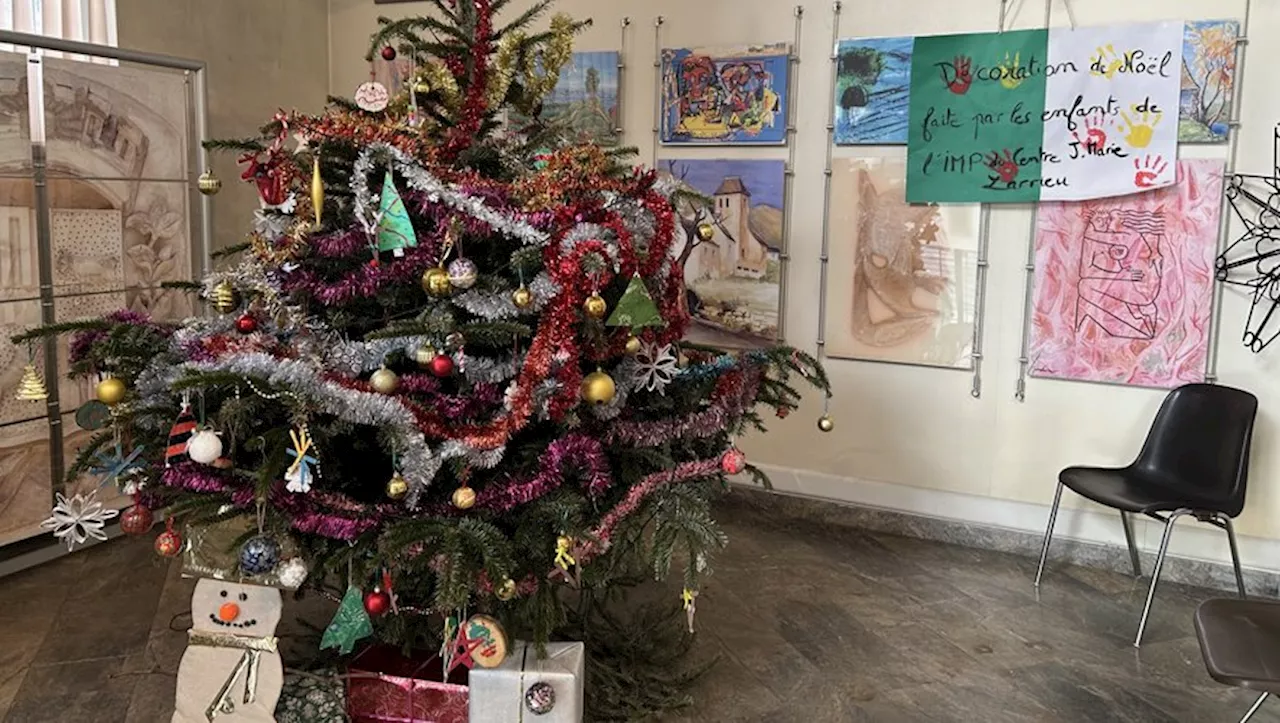 Les enfants en situation de handicap de l’IMP des Nestes ont décoré la mairie de Lannemezan