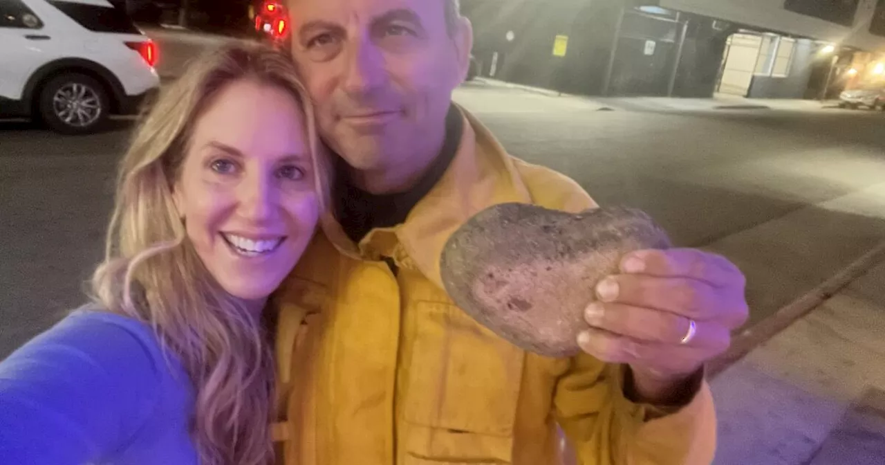 Heart-shaped rock recovered from Palisades fire gives family hope amid devastation