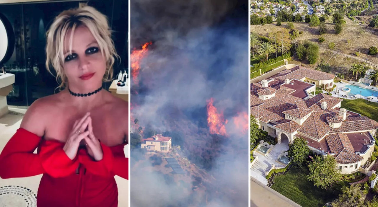 Britney Spears evacuata da casa a causa degli incendi di Los Angeles