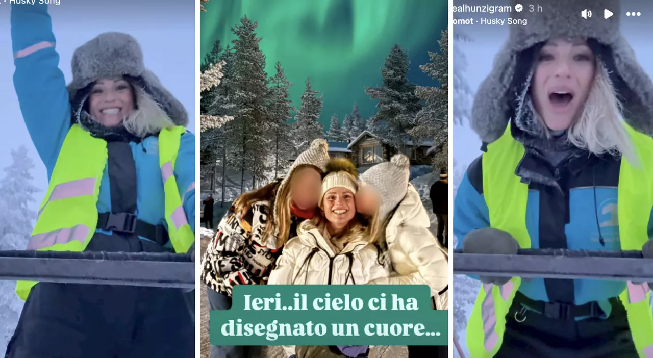 Michelle Hunziker, l’escursione da brividi con gli husky: «Io, Sole e Celeste siamo stoiche, anche con -20 gra