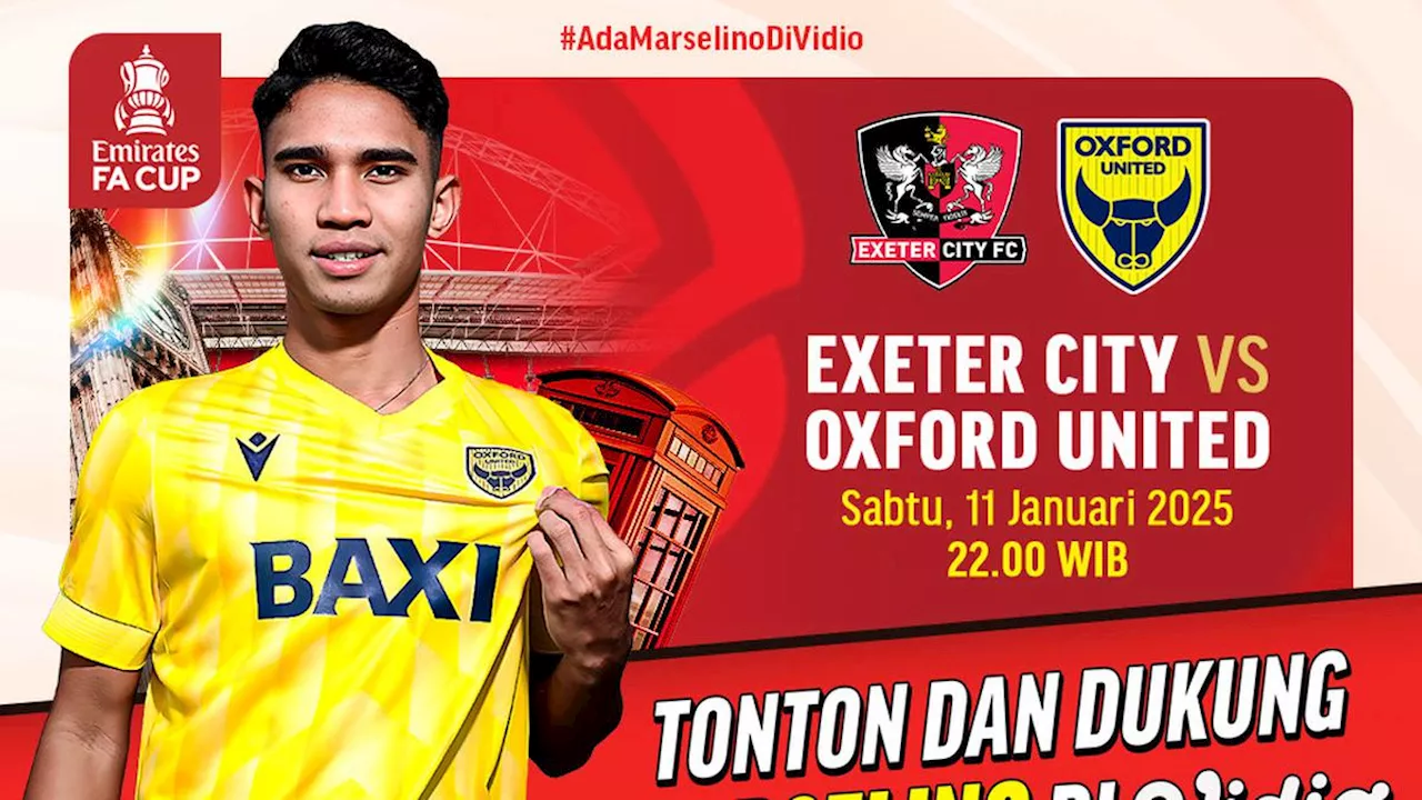 Link Live Streaming FA Cup: Exeter City vs Oxford United di Vidio