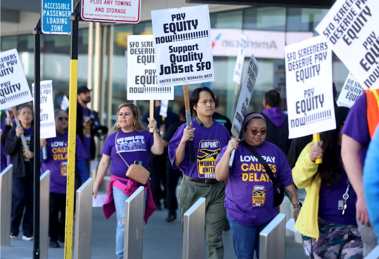 SFO Security Screeners Protest for Higher Pay, Retention