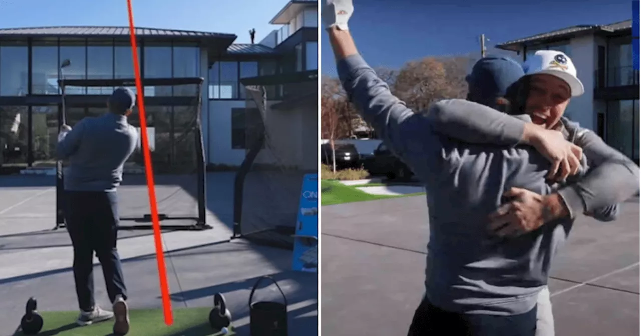 Golf fan wins $100,000 after making hole-in-one over Bryson DeChambeau's house