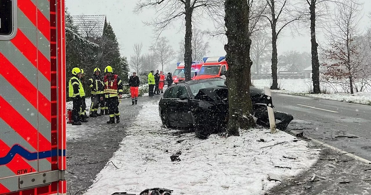 Schnee im Kreis Gütersloh: Mehr als 90 Unfälle – Drei Personen verletzten sich schwer