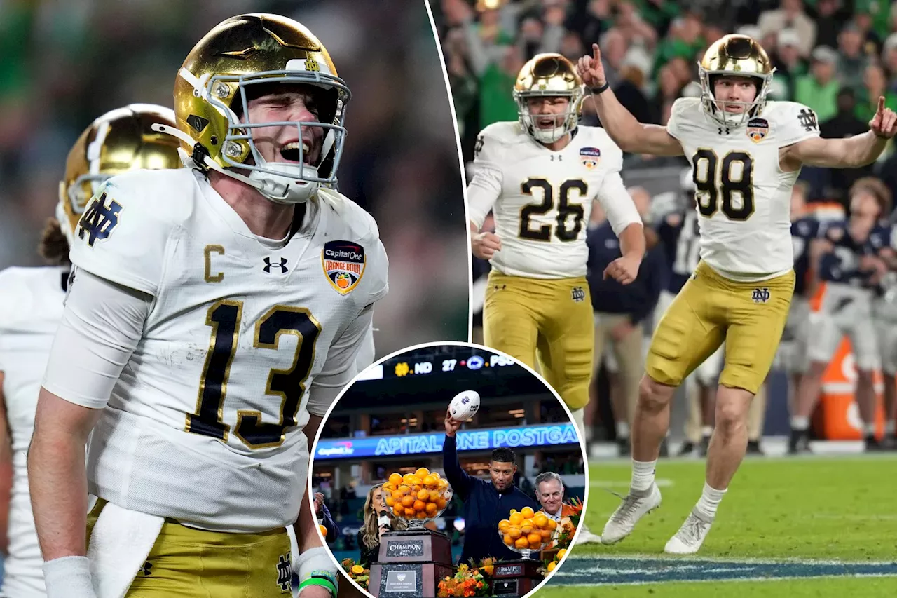 Notre Dame Edges Penn State in Thrilling College Football Playoff Semifinal