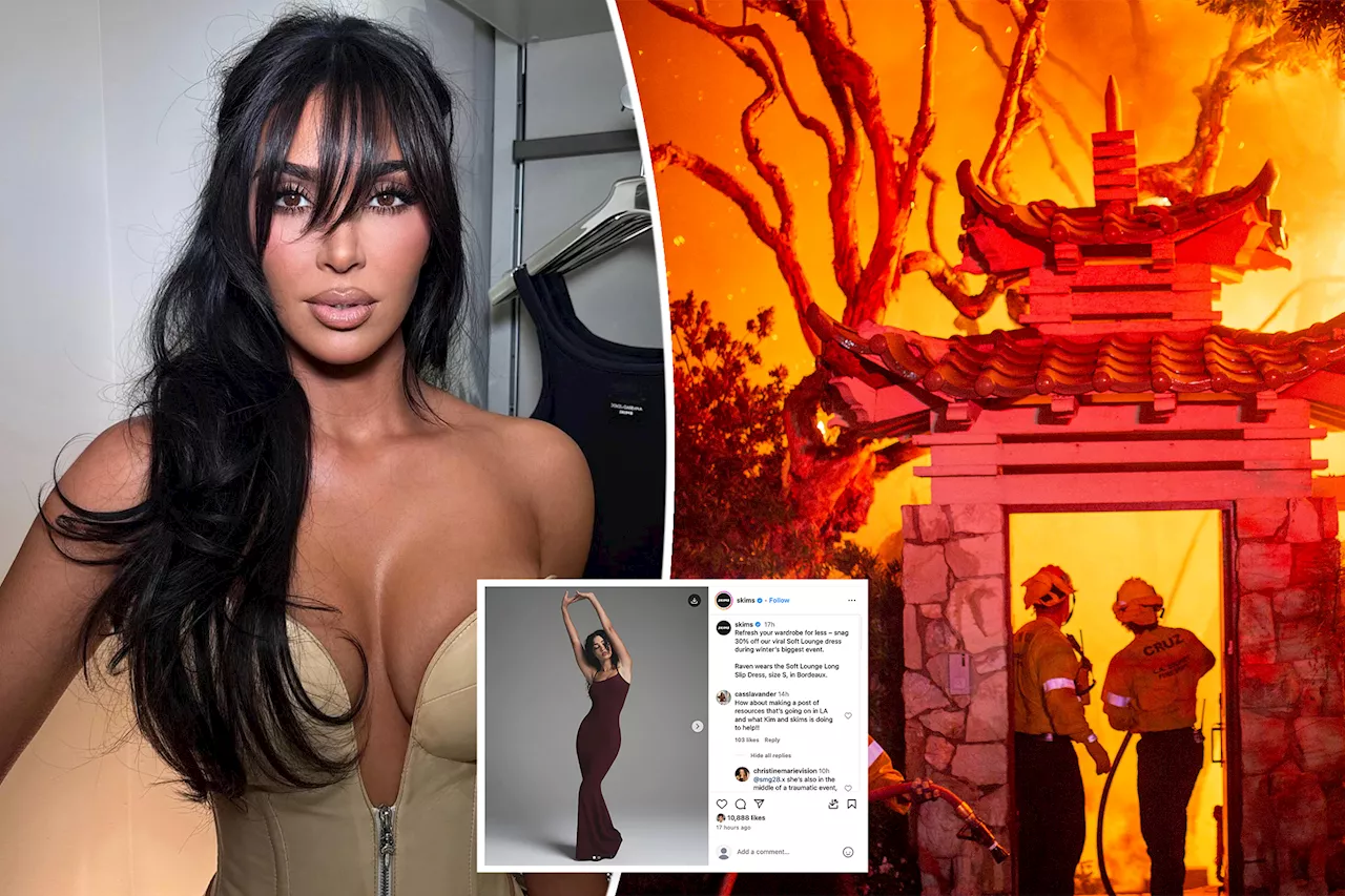 Kim Kardashian Slammed for Promoting Skims Sale Amid LA Wildfires