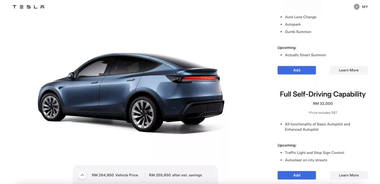 2025 Tesla Model Y Juniper lists Actually Smart Summon, Autosteer on city streets as coming soon