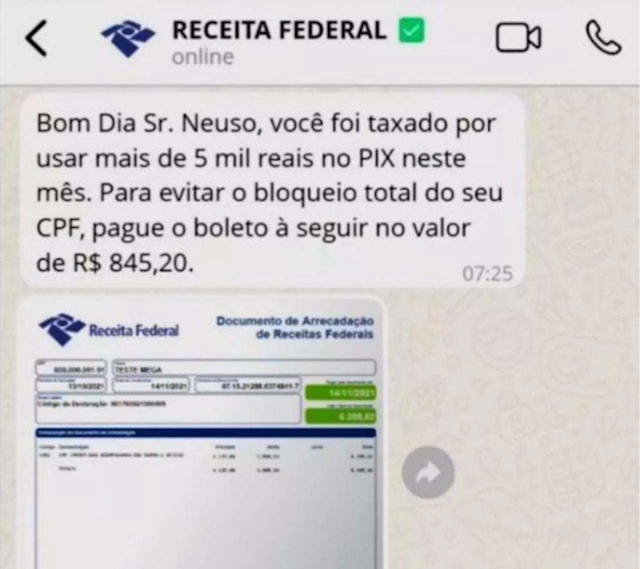 Novo golpe do PIX: Receita alerta sobre cobrança de taxa indevida em transações