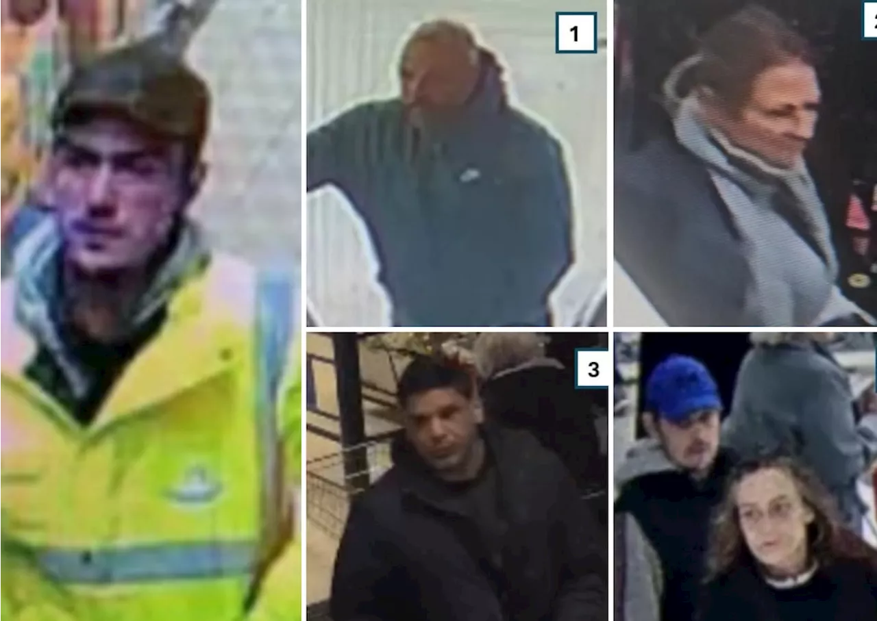 Five photos of people police want to speak to over Telford shoplifting cases