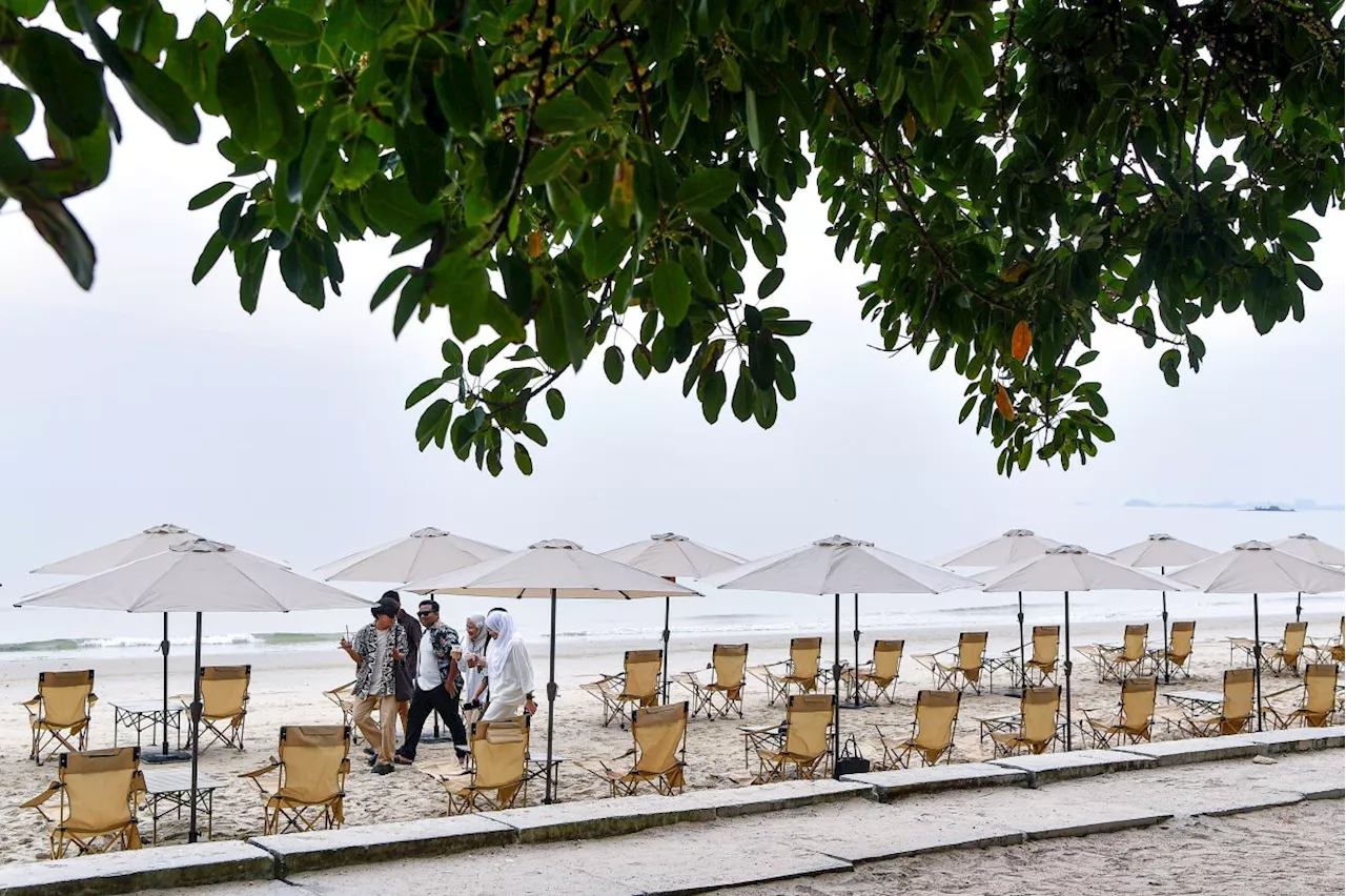 Pantai Telok Kemang gets new look with Bali-style beach umbrellas