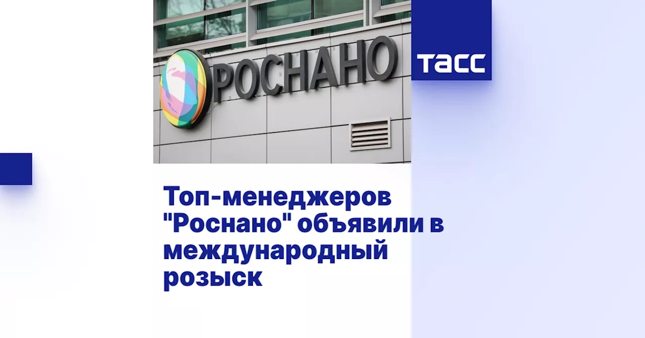 Топ-менеджеров 'Роснано' объявили в международный розыск