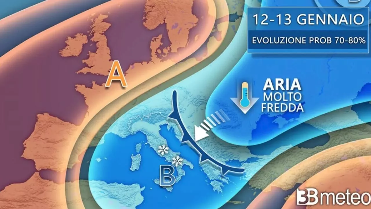 Arriva la neve, anche a quote molto basse: le previsioni meteo e il crollo termico nel weekend