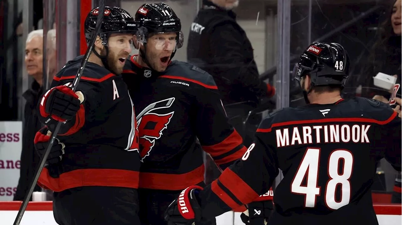 Staal's hat trick sends Hurricanes past Maple Leafs