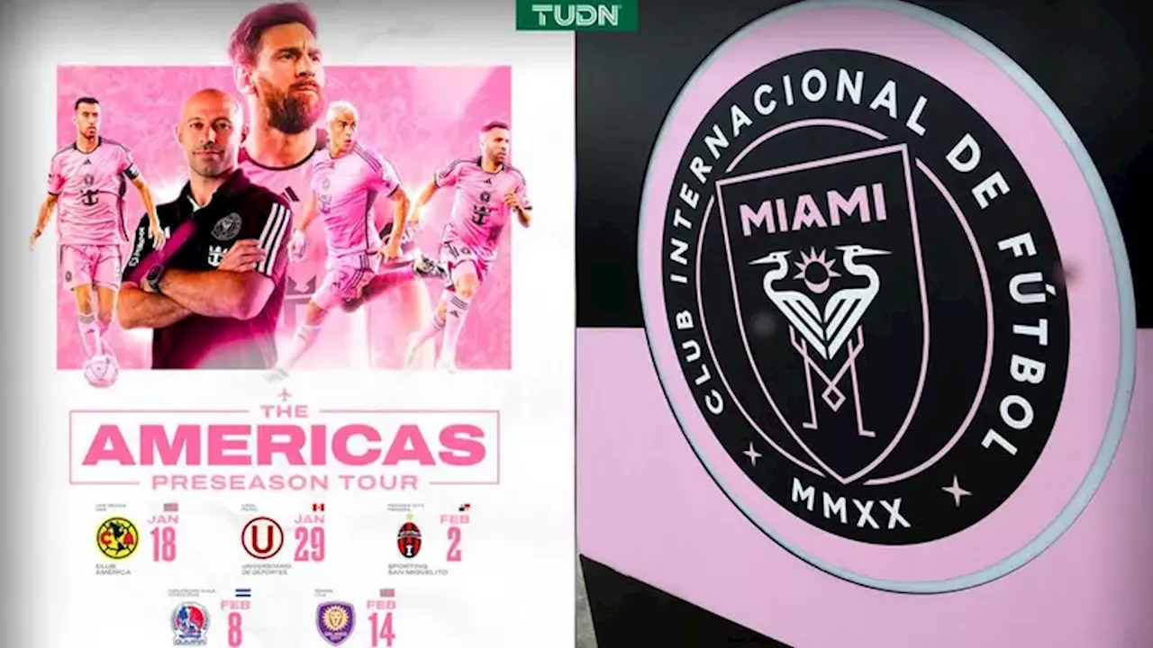 Inter Miami de Messi confirma partidos de pretemporada en Panamá y Perú