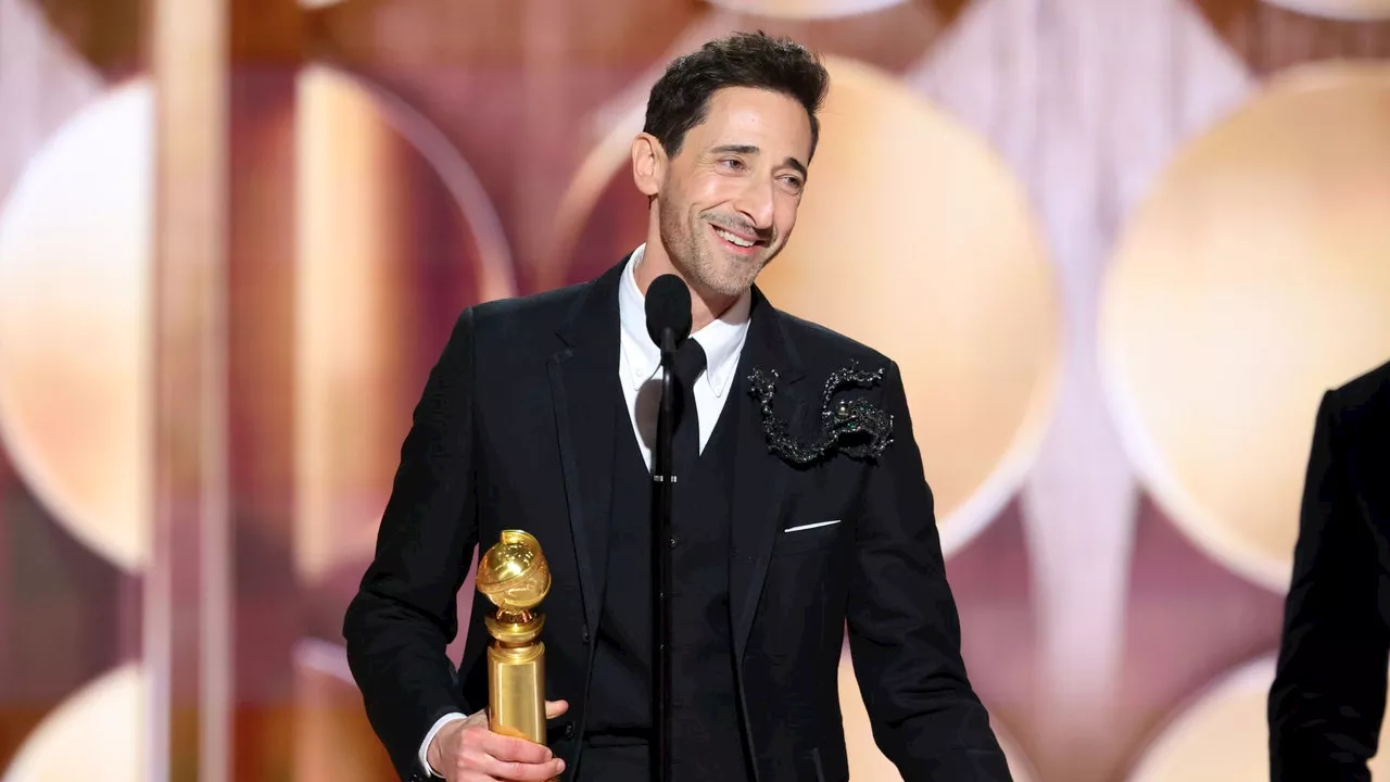 Adrien Brody Wins Best Actor for 'The Brutalist' at Golden Globes 2025