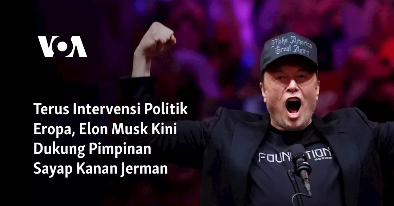 Terus Intervensi Politik Eropa, Elon Musk Kini Dukung Pimpinan Sayap Kanan Jerman