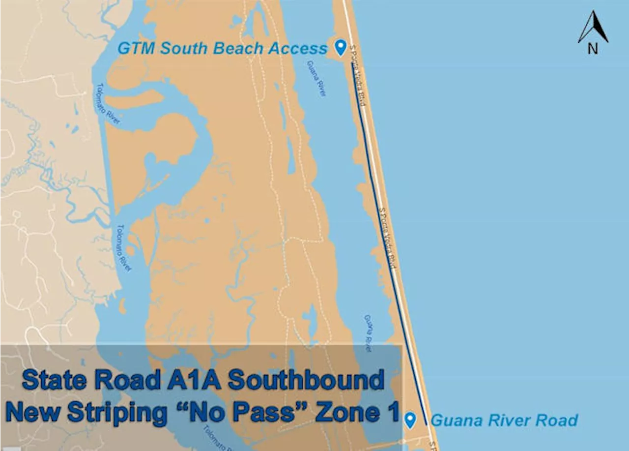 FDOT designates new ‘no pass’ zone on State Road A1A in South Ponte Vedra Beach to reduce fatalities and injuries