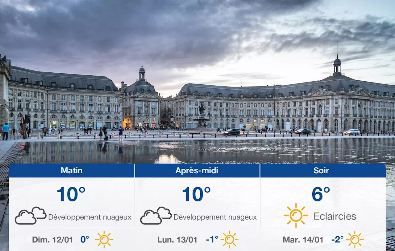 Météo Bordeaux: prévisions du samedi 11 janvier 2025