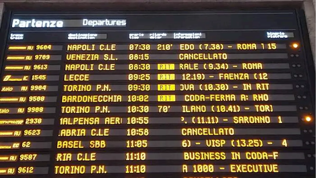 Caos in Stazione Centrale a Milano, ritardi e treni bloccati per un guasto