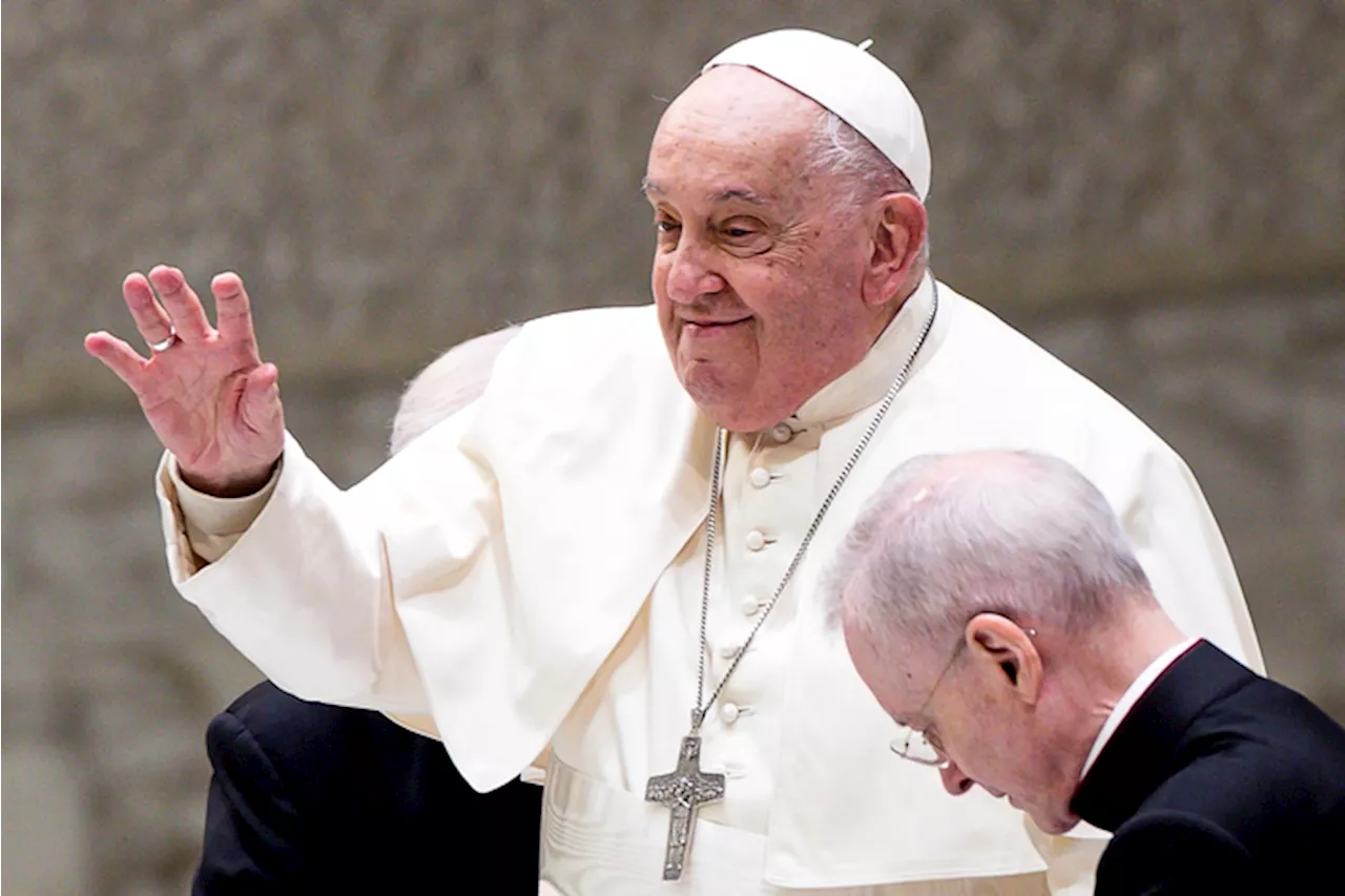 Il Papa durante la prima udienza giubilare dell'Anno Santo