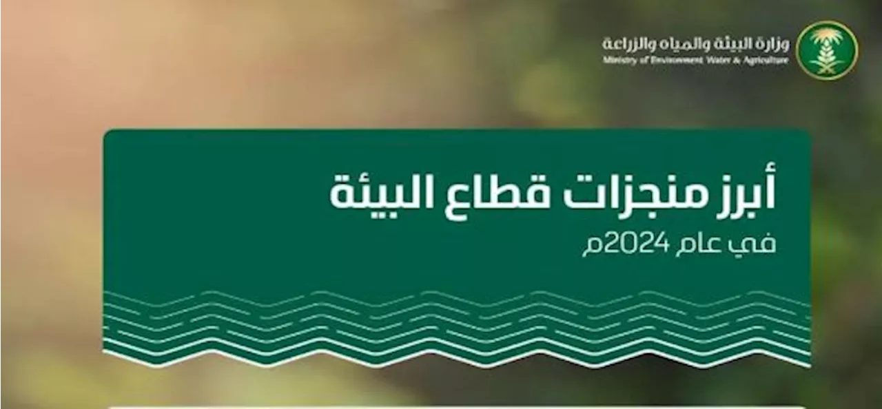 الإستراتيجية الوطنية للبيئة تحقق نقلة نوعية في السعودية