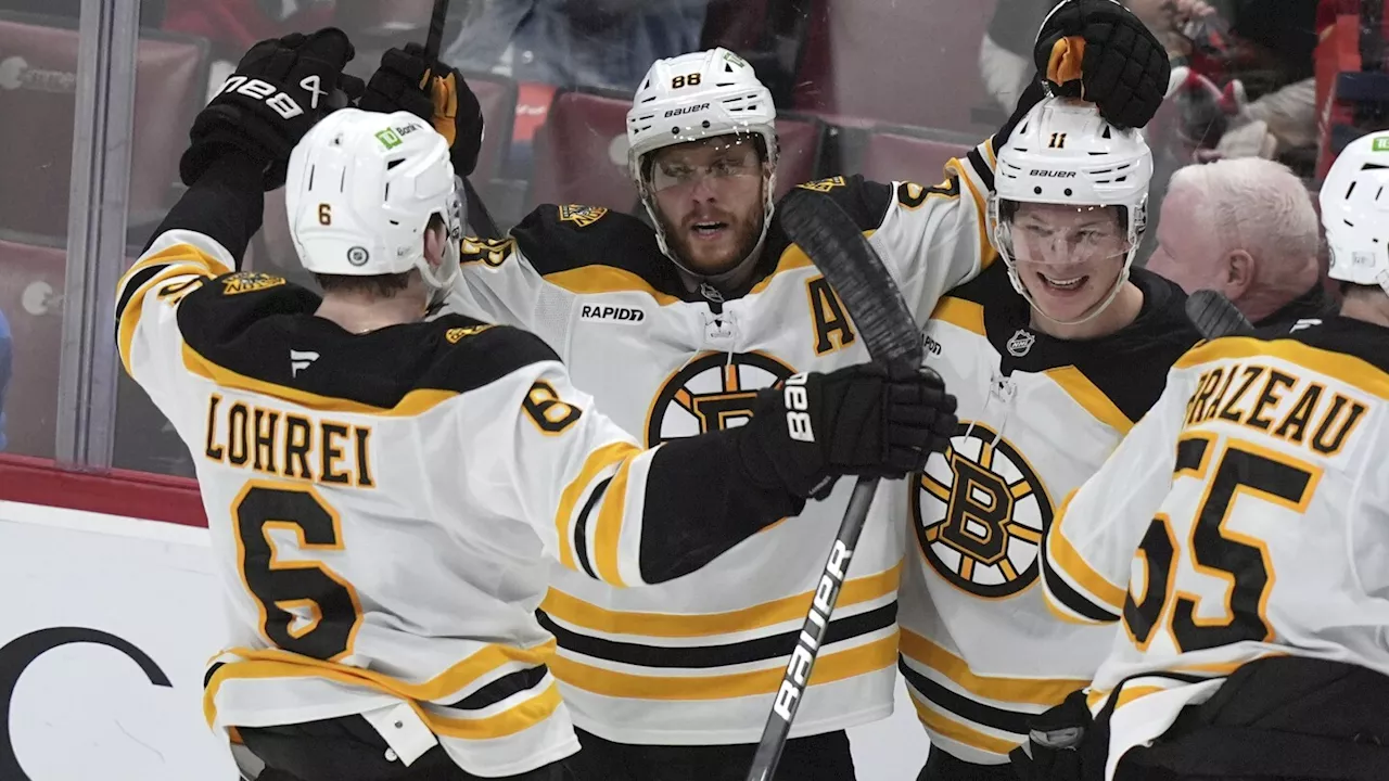 Pastrnak's goal in OT lifts Bruins over Panthers 4-3 and snaps Boston's 6-game losing streak