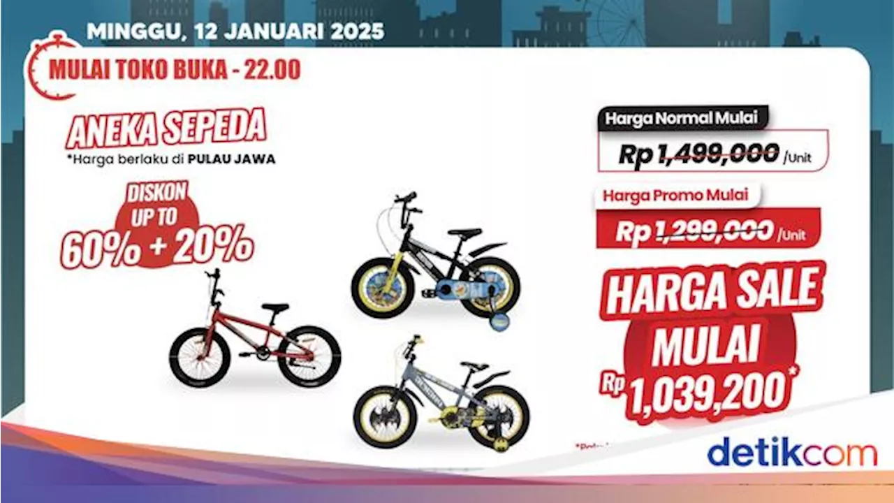 Aneka Sepeda Dibanderol Mulai Rp 1 Jutaan di Transmart Full Day Sale