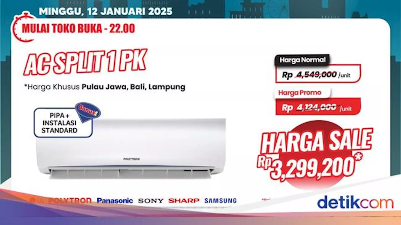 Diskon Hingga 50%+20% untuk AC Baru di Transmart Full Day Sale