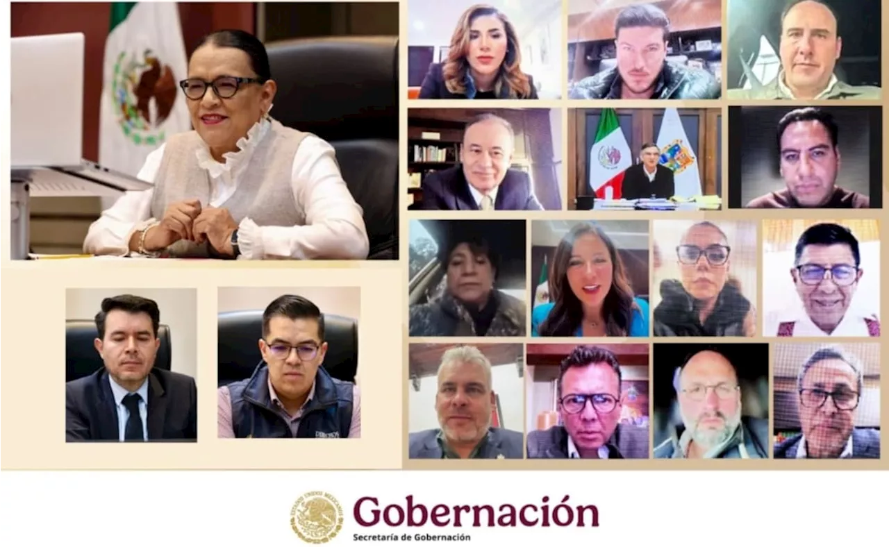 Rosa Icela y gobernadores revisan instalación de albergues; 'estamos listos para cualquier deportación masiva', aseguran